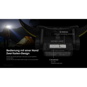 Produktbild für Stirnlampe Nitecore HC60 UHE, wiederaufladbar