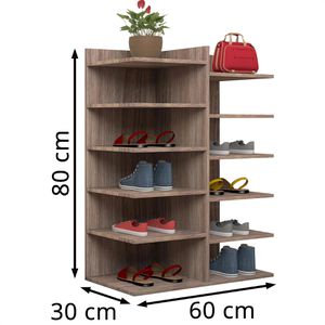 Produktbild für Schuhregal VCM Enosa, aus Holz