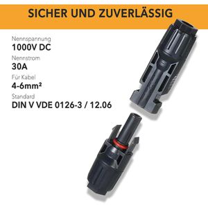 Produktbild für Solarstecker EnjoySolar 5200001, MC4 Stecker &amp; Buchse