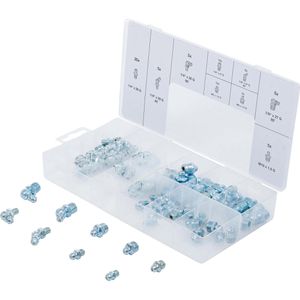 Schmiernippel BGS-technic 8065-1, gerade & abgewinkelt, Set
