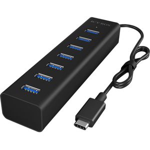Produktbild für USB-Hub ICY-BOX IB-HUB1700-C3, schwarz