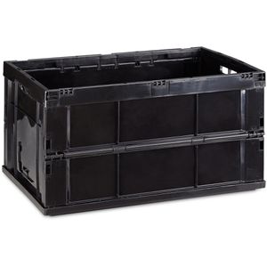 Relaxdays Klappbox 10022584, 60 Liter, schwarz, 58,5 x 40 x 31,5 cm –  Böttcher AG
