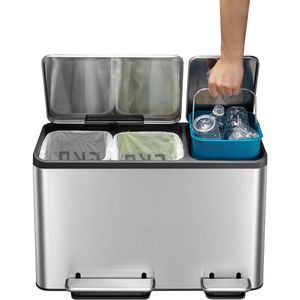 Produktbild für Mülleimer EKO EcoCasa, VB 912846, matt silber