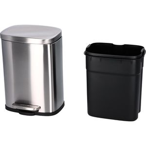 Produktbild für Mülleimer Spirella Akira, 10.19833, silber matt