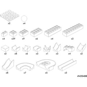 Produktbild für Murmelbahn HUBELINO 420480 Baukasten basis