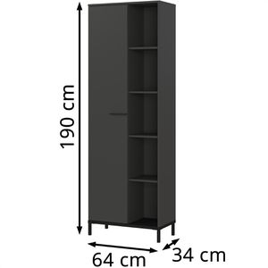 Produktbild für Kombischrank Germania Rovigo, graphit