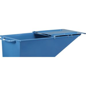 Produktbild für Kippbehälter-Deckel Fetra 47D1, blau, aus Stahl
