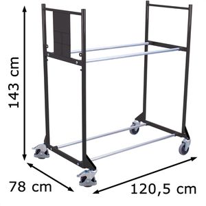 Produktbild für Reifenwagen VARIOfit sw-646.003/AG, Metall, anthrazit 8 Reifen
