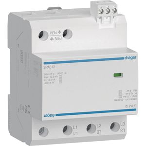 Produktbild für Überspannungsableiter Hager SPA312, 264 V UC, T1 + T2 + T3
