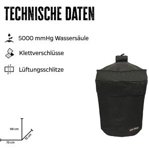 Produktbild für Grillabdeckung Grillfürst 18-017, aus Gewebematerial, schwarz