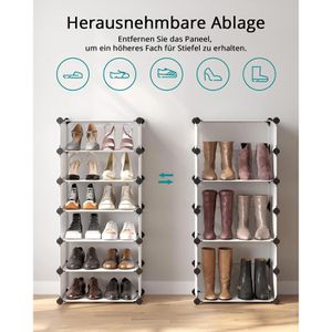 Produktbild für Schuhregal Songmics LPC10W, aus Kunststoff