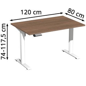 Produktbild für Schreibtisch Geramöbel Elevate Home, nussbaum / weiß