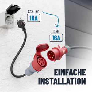 Produktbild für CEE-Adapter Absina 911007, Länge 0,6 m