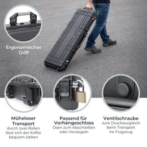 Produktbild für Transportkoffer HMF ODK200, abschließbar, aus Kunststoff
