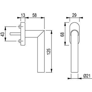 Produktbild für Fenstergriff Hoppe-AG Amsterdam 3291034