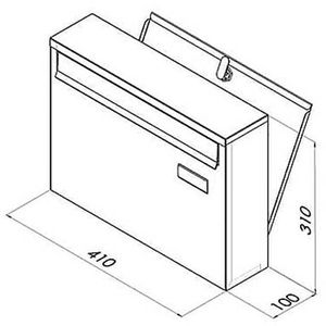 Produktbild für Briefkasten SafePost ScanPro 920 RAL 7016 anthrazit, aus Stahl