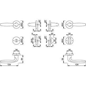 Produktbild für Drückergarnitur Hoppe-AG 2963062 Verona