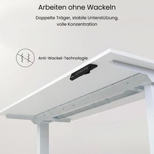 Produktbild für Schreibtisch FlexiSpot E5W, weiß / weiß