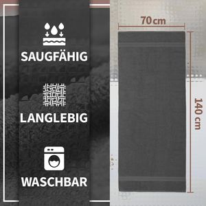 Produktbild für Handtuch NatureMark Premium, anthrazit, 70 x 140 cm