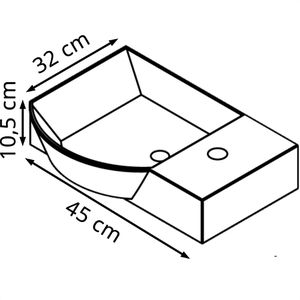Produktbild für Waschbecken Fackelmann Gäste-WC, aus Keramik, weiß