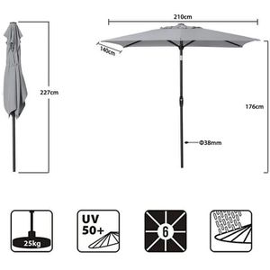 Produktbild für Sonnenschirm Sekey UB48, rechteckig