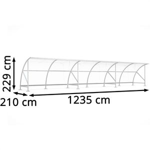 Produktbild für Fahrradunterstand WSM Bamberg B 1/12, silber, aus Metall