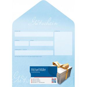 Produktbild für Gutscheinkarte notizblock24 Blue Surprise 19 x 9cm