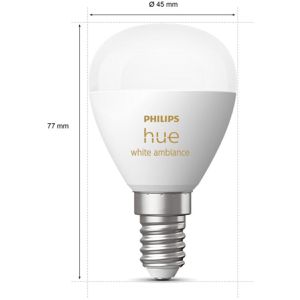 Produktbild für LED-Lampe Philips-Hue White Ambiance Bluetooth E14
