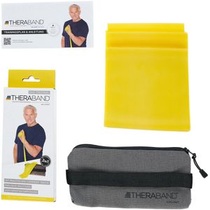Fitnessband THERABAND Übungsband Set, leicht, 2,5 m x 12,8 cm