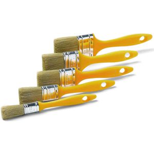 Schuller Malerpinsel Mercato 70396, Set, 5-teilig, Flachpinsel in 5 verschiedenen Größen, Mischborste