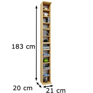 Produktbild für CD-Regal VCM Bigol, 24003, buche