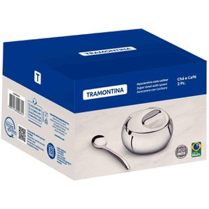 Produktbild für Zuckerdose Tramontina 64400/500 Chá e Café, silber