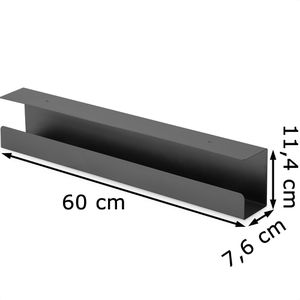Produktbild für Kabelwanne Digitus DA-90448, schwarz