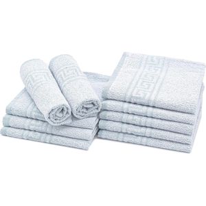 Produktbild für Waschlappen Zollner Tebe Set, blau, 30 x 30 cm