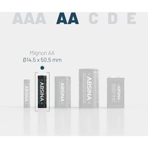 Produktbild für Akku Absina 1,2 V, 2650 mAh