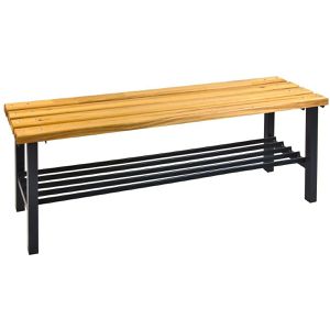 Umkleidebank ADB 40722, Sitzfläche Holz, 100 cm