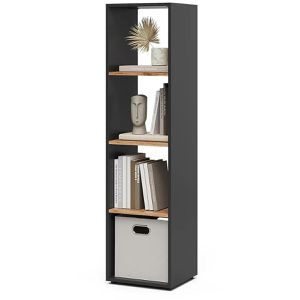 Produktbild für Bücherregal Vicco Ludus, anthrazit / eiche