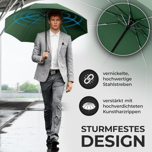 Produktbild für Regenschirm Wilford&amp;Sons grün, sturmfest