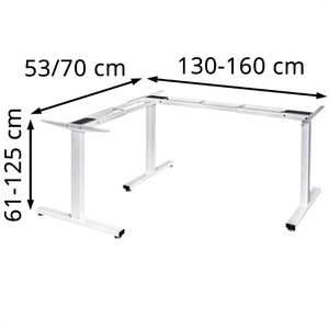 Produktbild für Schreibtischgestell LMG FYED-3-WS, weiß, 4 Memoryspeicher