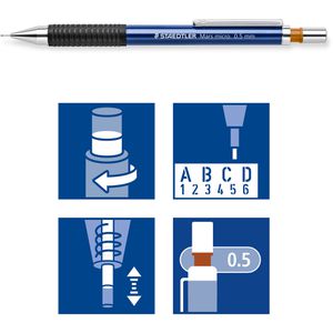 Produktbild für Druckbleistift Staedtler Mars micro 775, blau, Kunststoff