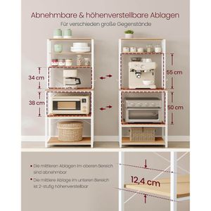 Produktbild für Küchenregal Vasagle KKS024W09, eiche