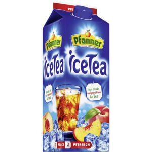 Produktbild für Eistee Pfanner Pfirsich, im Tetrapack
