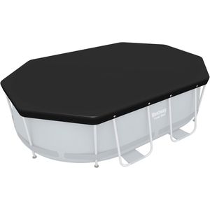 Produktbild für Poolabdeckung Bestway 58424, aus PE, schwarz, mit Spannseil