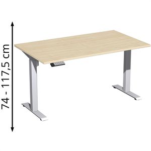 Schreibtisch Geramöbel Elevate Home, ahorn / silber