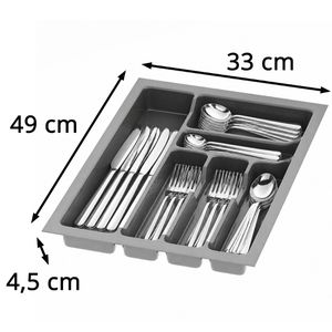 Produktbild für Besteckkasten Sossai Divio, anthrazit, aus Kunststoff