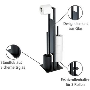 Produktbild für WC-Garnitur Wenko Rivalta, mit Ersatzrollenhalter
