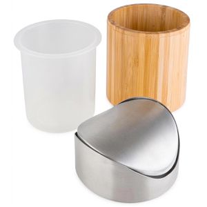 Produktbild für Mülleimer Axentia 116809, Bonja Bambus, braun