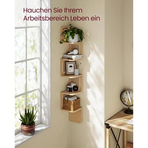 Produktbild für Wandregal Vasagle LLS582Y57, eiche