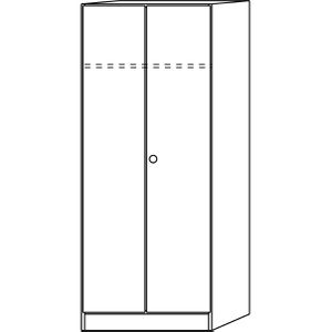 Produktbild für Kleiderschrank Hammerbacher Solid 6200, lichtgrau