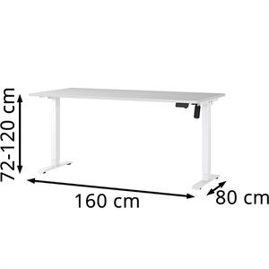 Produktbild für Schreibtisch Germania Profi 3.0, 8024-642, lichtgrau / weiß